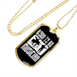 Musician Necklace Born to be Musician White Necklace Stainless Steel or 18k Gold Dog Tag 24" Chain-Express Your Love Gifts