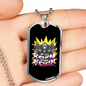 Musician Necklace Born to Rock Necklace Stainless Steel or 18k Gold Dog Tag 24" Chain-Express Your Love Gifts