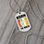 Musician Necklace Born to Rock TranspArent Necklace Stainless Steel or 18k Gold Dog Tag 24" Chain-Express Your Love Gifts