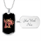 Musician Necklace Cat Pianist Necklace Stainless Steel or 18k Gold Dog Tag 24" Chain-Express Your Love Gifts