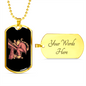 Musician Necklace Cat Pianist Necklace Stainless Steel or 18k Gold Dog Tag 24" Chain-Express Your Love Gifts