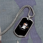 Musician Necklace Cat Singing Necklace Stainless Steel or 18k Gold Dog Tag 24" Chain-Express Your Love Gifts