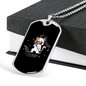 Musician Necklace Cat Singing Necklace Stainless Steel or 18k Gold Dog Tag 24" Chain-Express Your Love Gifts