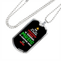 Musician Necklace Christmas Cheer Music Necklace Stainless Steel or 18k Gold Dog Tag 24" Chain-Express Your Love Gifts