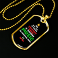 Musician Necklace Christmas Cheer Music Necklace Stainless Steel or 18k Gold Dog Tag 24" Chain-Express Your Love Gifts