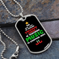 Musician Necklace Christmas Cheer Music Necklace Stainless Steel or 18k Gold Dog Tag 24" Chain-Express Your Love Gifts