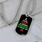 Musician Necklace Christmas Cheer Music Necklace Stainless Steel or 18k Gold Dog Tag 24" Chain-Express Your Love Gifts
