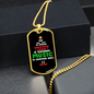 Musician Necklace Christmas Cheer Music Necklace Stainless Steel or 18k Gold Dog Tag 24" Chain-Express Your Love Gifts