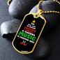 Musician Necklace Christmas Cheer Music Necklace Stainless Steel or 18k Gold Dog Tag 24" Chain-Express Your Love Gifts