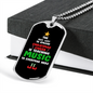 Musician Necklace Christmas Cheer Music Necklace Stainless Steel or 18k Gold Dog Tag 24" Chain-Express Your Love Gifts