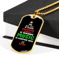 Musician Necklace Christmas Cheer Music Necklace Stainless Steel or 18k Gold Dog Tag 24" Chain-Express Your Love Gifts