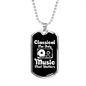 Musician Necklace Classical Music Matter Necklace Stainless Steel or 18k Gold Dog Tag 24" Chain-Express Your Love Gifts