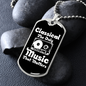 Musician Necklace Classical Music Matter Necklace Stainless Steel or 18k Gold Dog Tag 24" Chain-Express Your Love Gifts