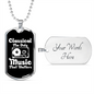 Musician Necklace Classical Music Matter Necklace Stainless Steel or 18k Gold Dog Tag 24" Chain-Express Your Love Gifts