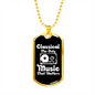 Musician Necklace Classical Music Matter Necklace Stainless Steel or 18k Gold Dog Tag 24" Chain-Express Your Love Gifts