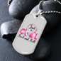 Musician Necklace Cool Rock and Roll TranspArent Necklace Stainless Steel or 18k Gold Dog Tag 24" Chain-Express Your Love Gifts