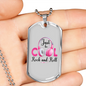 Musician Necklace Cool Rock and Roll TranspArent Necklace Stainless Steel or 18k Gold Dog Tag 24" Chain-Express Your Love Gifts