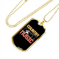 Musician Necklace Country Guitar Music Necklace Stainless Steel or 18k Gold Dog Tag 24" Chain-Express Your Love Gifts