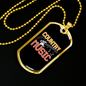 Musician Necklace Country Guitar Music Necklace Stainless Steel or 18k Gold Dog Tag 24" Chain-Express Your Love Gifts