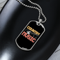 Musician Necklace Country Guitar Music Necklace Stainless Steel or 18k Gold Dog Tag 24" Chain-Express Your Love Gifts