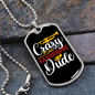 Musician Necklace Crazy Saxophone Dude Necklace Stainless Steel or 18k Gold Dog Tag 24" Chain-Express Your Love Gifts