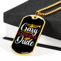 Musician Necklace Crazy Saxophone Dude Necklace Stainless Steel or 18k Gold Dog Tag 24" Chain-Express Your Love Gifts