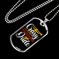 Musician Necklace Crazy Saxophone Dude Necklace Stainless Steel or 18k Gold Dog Tag 24" Chain-Express Your Love Gifts