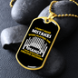 Musician Necklace Creative Decisions Piano Necklace Stainless Steel or 18k Gold Dog Tag 24" Chain-Express Your Love Gifts