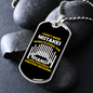 Musician Necklace Creative Decisions Piano Necklace Stainless Steel or 18k Gold Dog Tag 24" Chain-Express Your Love Gifts