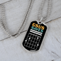 Musician Necklace Csus Saves Necklace Stainless Steel or 18k Gold Dog Tag 24" Chain-Express Your Love Gifts