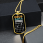 Musician Necklace Csus Saves Necklace Stainless Steel or 18k Gold Dog Tag 24" Chain-Express Your Love Gifts