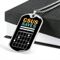 Musician Necklace Csus Saves Necklace Stainless Steel or 18k Gold Dog Tag 24" Chain-Express Your Love Gifts