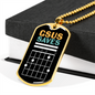 Musician Necklace Csus Saves Necklace Stainless Steel or 18k Gold Dog Tag 24" Chain-Express Your Love Gifts