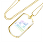 Musician Necklace Destroy Silence White Necklace Stainless Steel or 18k Gold Dog Tag 24" Chain-Express Your Love Gifts