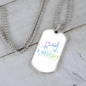 Musician Necklace Destroy Silence White Necklace Stainless Steel or 18k Gold Dog Tag 24" Chain-Express Your Love Gifts