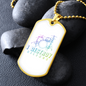 Musician Necklace Destroy Silence White Necklace Stainless Steel or 18k Gold Dog Tag 24" Chain-Express Your Love Gifts