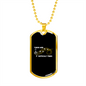 Musician Necklace Difficult Times Necklace Stainless Steel or 18k Gold Dog Tag 24" Chain-Express Your Love Gifts