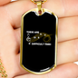 Musician Necklace Difficult Times Necklace Stainless Steel or 18k Gold Dog Tag 24" Chain-Express Your Love Gifts