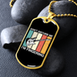Musician Necklace Don't Disturb Fingerin' Necklace Stainless Steel or 18k Gold Dog Tag 24" Chain-Express Your Love Gifts