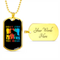 Musician Necklace Don't Stop the Music Necklace Stainless Steel or 18k Gold Dog Tag 24" Chain-Express Your Love Gifts