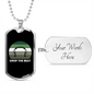Musician Necklace Drop the Beat Necklace Stainless Steel or 18k Gold Dog Tag 24" Chain-Express Your Love Gifts