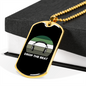 Musician Necklace Drop the Beat Necklace Stainless Steel or 18k Gold Dog Tag 24" Chain-Express Your Love Gifts