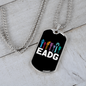 Musician Necklace Electric Base Guitar Necklace Stainless Steel or 18k Gold Dog Tag 24" Chain-Express Your Love Gifts