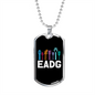 Musician Necklace Electric Base Guitar Necklace Stainless Steel or 18k Gold Dog Tag 24" Chain-Express Your Love Gifts
