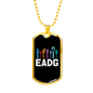 Musician Necklace Electric Base Guitar Necklace Stainless Steel or 18k Gold Dog Tag 24" Chain-Express Your Love Gifts