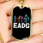 Musician Necklace Electric Base Guitar Necklace Stainless Steel or 18k Gold Dog Tag 24" Chain-Express Your Love Gifts