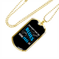 Musician Necklace Feel the Blues Necklace Stainless Steel or 18k Gold Dog Tag 24" Chain-Express Your Love Gifts
