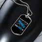 Musician Necklace Feel the Blues Necklace Stainless Steel or 18k Gold Dog Tag 24" Chain-Express Your Love Gifts