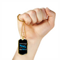 Musician Necklace Feel the Blues Necklace Stainless Steel or 18k Gold Dog Tag 24" Chain-Express Your Love Gifts