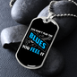 Musician Necklace Feel the Blues Necklace Stainless Steel or 18k Gold Dog Tag 24" Chain-Express Your Love Gifts